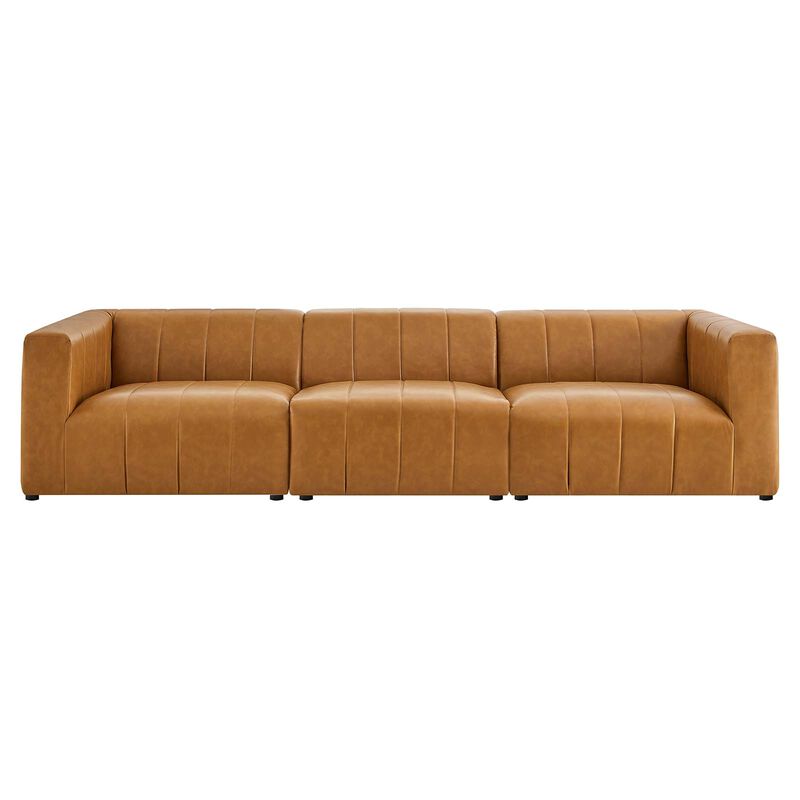 Bartlett Vegan Leather 3-Piece Sofa Brown EEI-4515-TAN image number 0