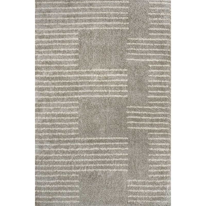 Petra Abstract Stripe Geometric Shag Area Rug