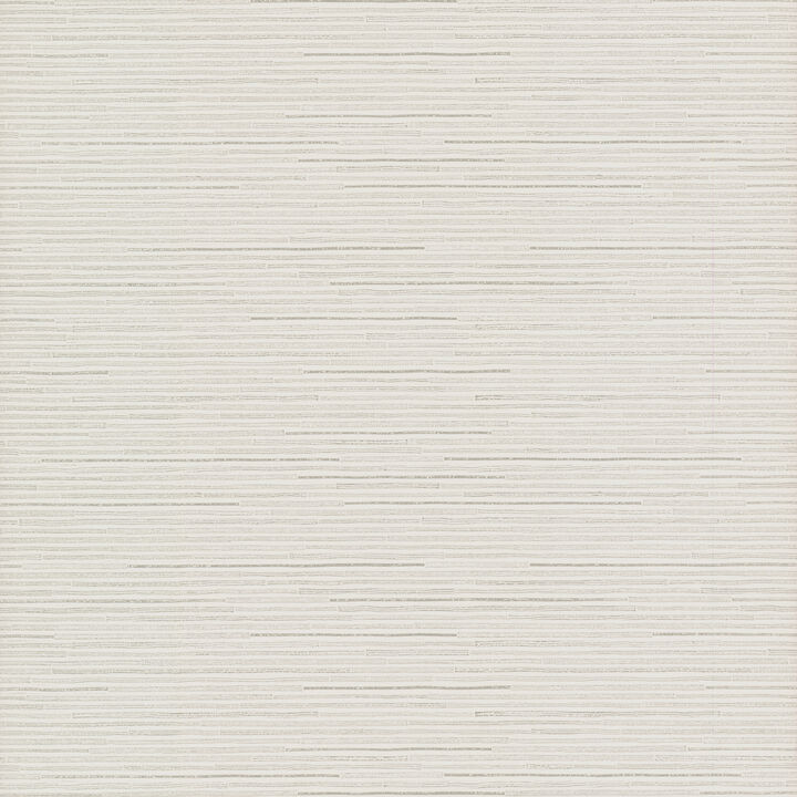 Ribbon Bamboo White & Silver Metallic Wallpaper