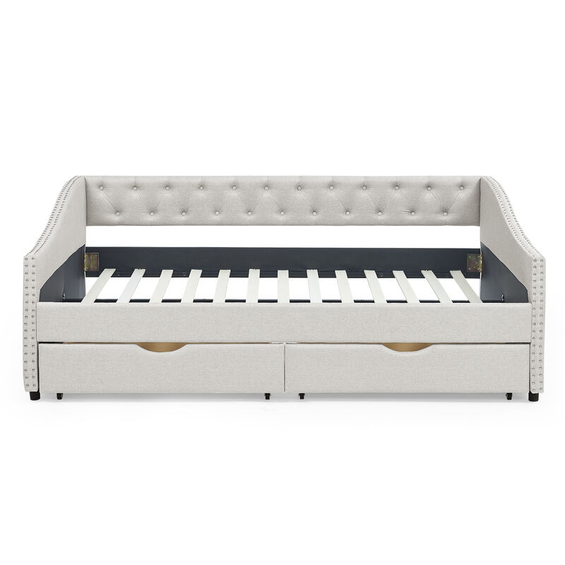 Kejorn Linen 2 Storage Drawers Daybed image number 0