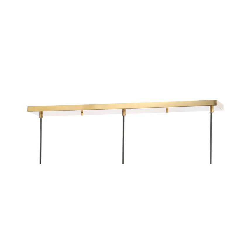 Colin Adjustable Iron/Glass Retro Hurricane Triple Linear LED Pendant