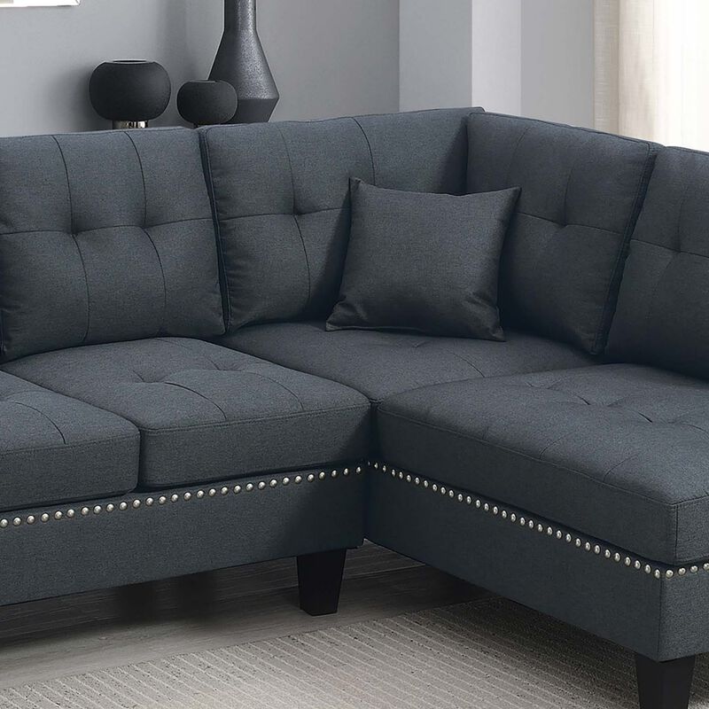 Wudrof Nailhead Trim L‑Shape Sectional Sofa image number 3