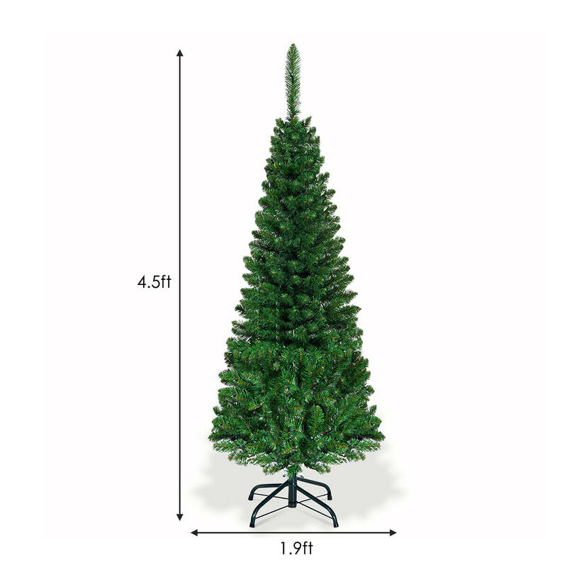 Prelit Pencil Christmas Tree with 250 LED Lights
