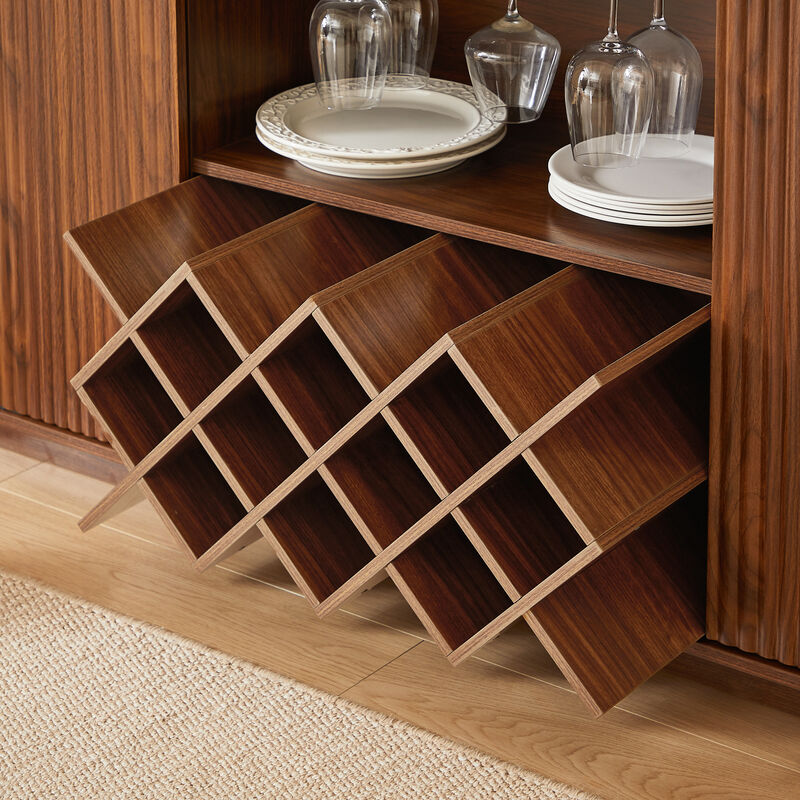Nunzes Modern Wavy Curve Sideboard image number 5