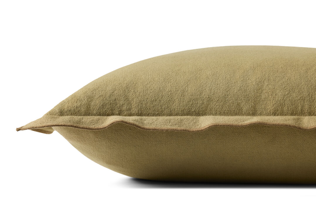 Captain PLF0003 18 x 18' Olive Down Pillow by Leanne Ford x Loloi