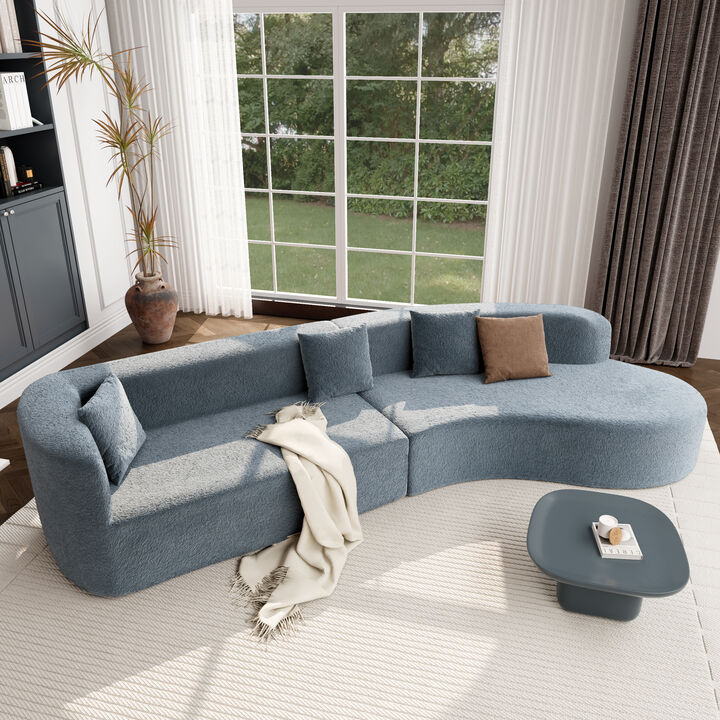 Merax Modern Sectional Sofa with Curved Design
