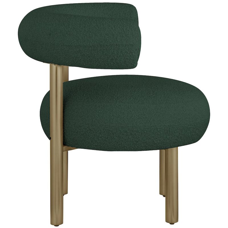 Meridian Furniture Bordeaux Green Boucle Fabric Accent Chair