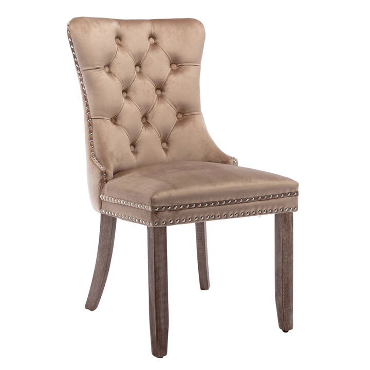 TATEUS High-end Tufted Solid Wood Contemporary Dining Chair