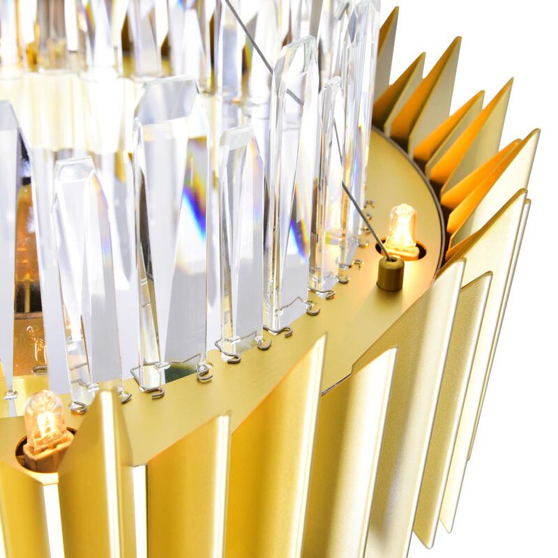 Cityscape 12 Light Chandelier With Satin Gold Finish