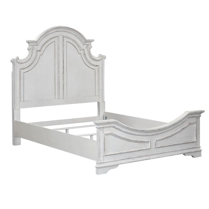Liberty Furniture Magnolia Manor Queen Panel Bed in Antique White