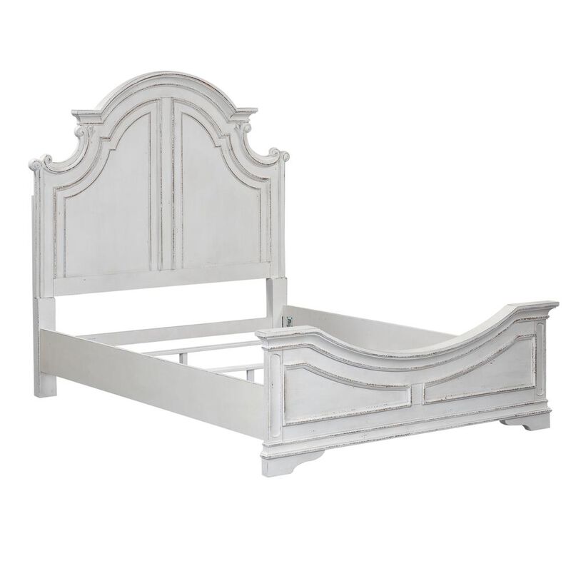 Liberty Furniture Magnolia Manor Queen Panel Bed in Antique White image number 1