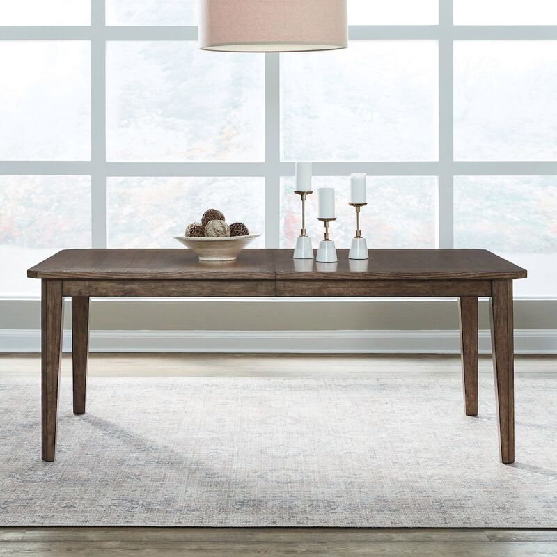 Liberty Furniture Carolina Park Rectangular Leg Table - Removeable Leaf - Amber Brown image number 7