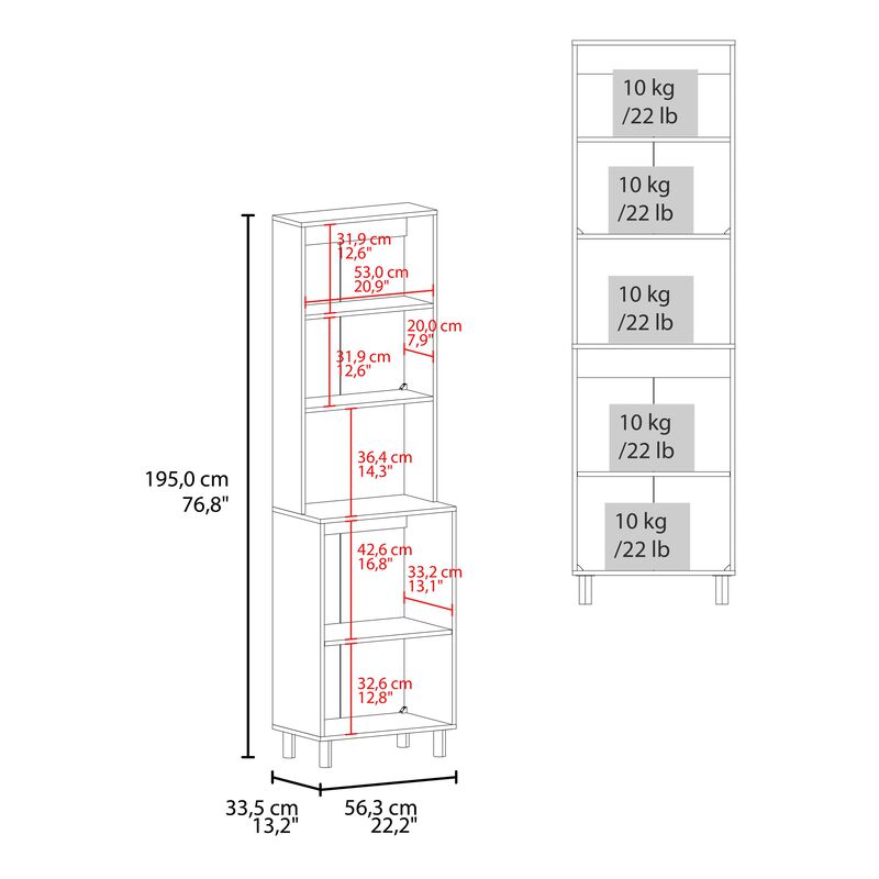 Perry Microwave Pantry, White