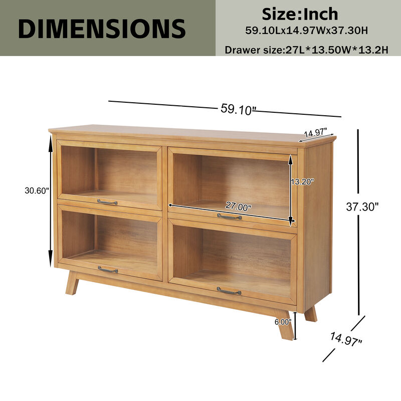 Subpo Display Cabinet Sideboard image number 2