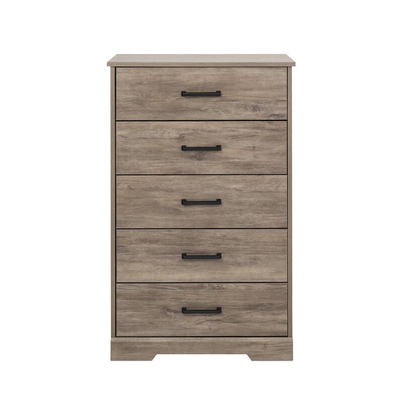 Prepac Rustic Ridge Brown 5 Drawer 18.5D x 27.5W x 43.5H Dresser