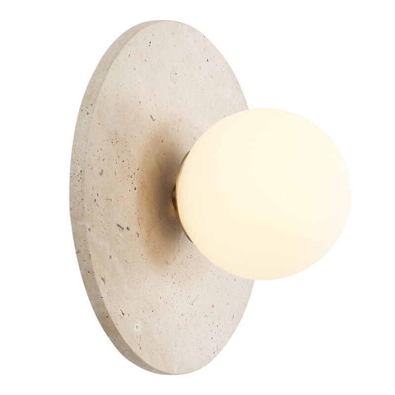 Tivoli Modern Minimalist 1-Light Ovoid Marble Stripe LED Wall Sconce image number 0