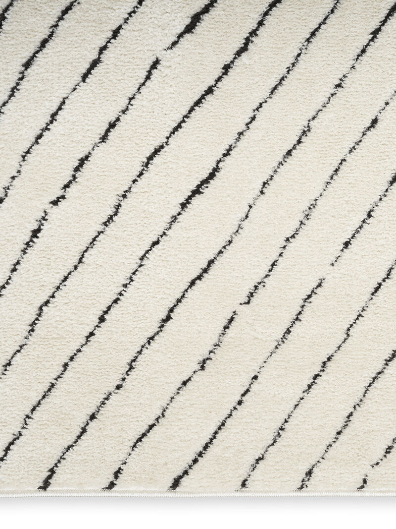 Modern Comfort MNC01 Ivory/Black 3'11" x 5'11" Rug