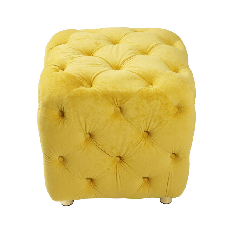 GOODSILO Versatile Modern Velvet Upholstered Ottoman Footstool with Multi-Functional Design for Stylish Home D&eacute;cor and Comfortable Seating image number 7