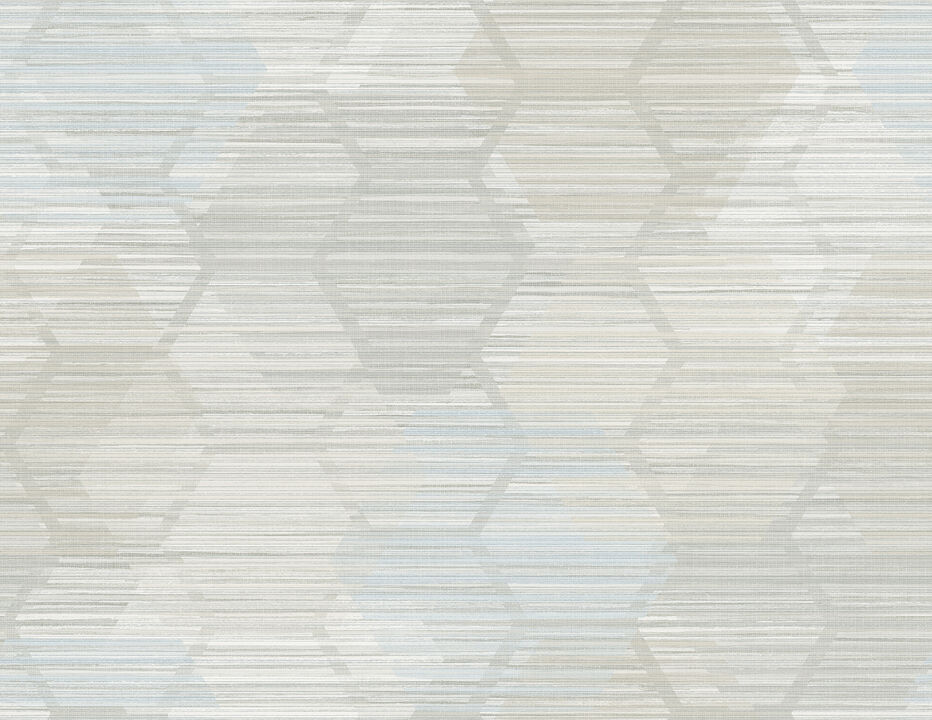 Jabari Grey Geometric Faux Grasscloth Wallpaper (Set of 2)