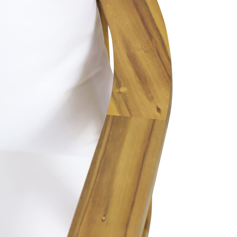 Acacia Wood Outdoor Club Chair with Waterproof Cushion, Deep Seat Garden Chair for Porch, Balcony & Backyard image number 6