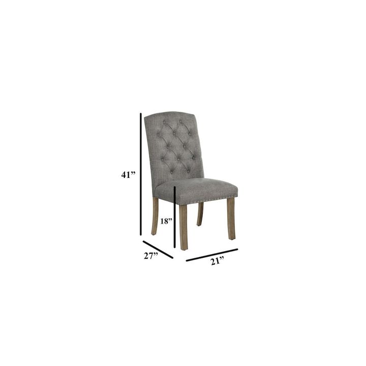 Best Quality Furniture Dark Grey Dining Chair With Linen Fabric