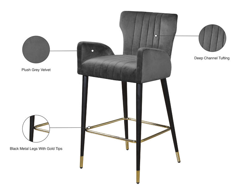 Meridian Furniture Luxe Velvet Stool, Set of 2 image number 5