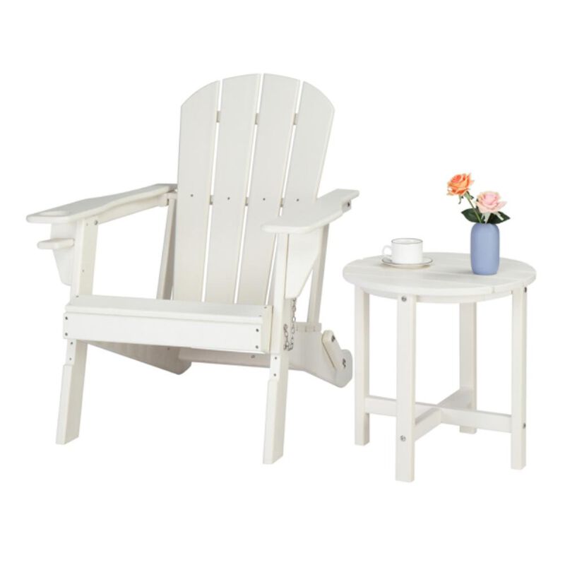 Single-Layer Round Side Table Modern Accent Table for Living Room, Bedroom, or Patio