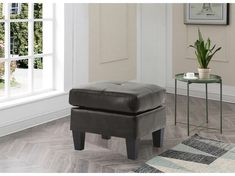Newbury Faux Leather Upholstered Ottoman image number 2