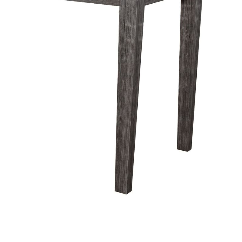 Working Desk with Credenza, 3 Drawers, 55 Inch, Gray and Silver