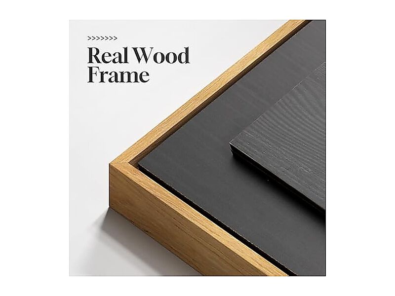 Framed Black 3D Wood Wall Art Set 2 Modern Minimalist Geometric Walls Abstract image number 3