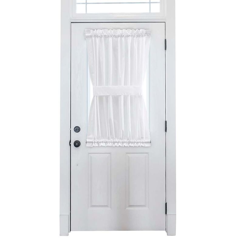 Ellis Stacey 1.5" Rod Pocket High Quality Fabric Solid Color Door Panel 41"x40" White