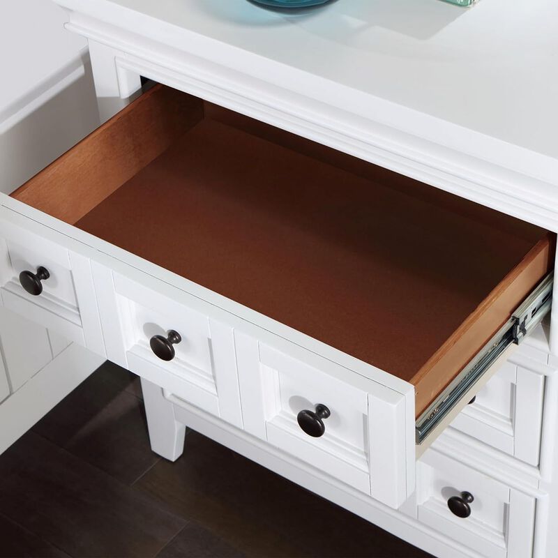 Streamdale Transitional Style White Color Solid Wood 1 Piece Nightstand Only image number 3