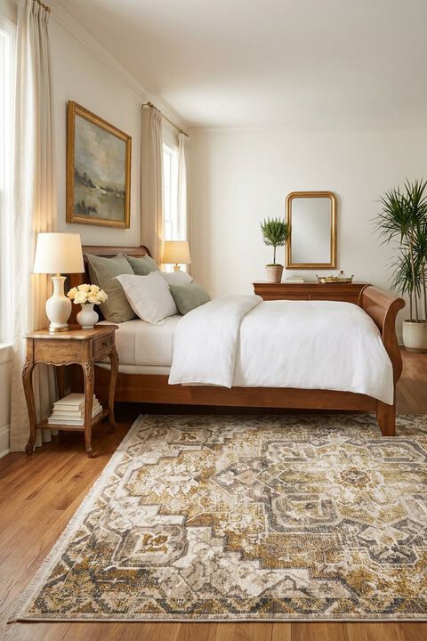 Maharaja 661C Gold 3'3" x 5' Rug