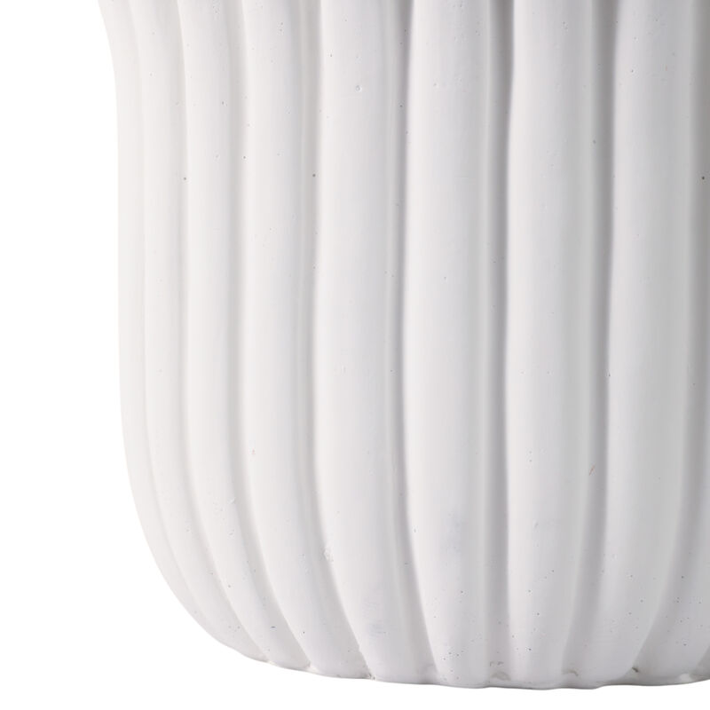 Fluted Planters, White Set