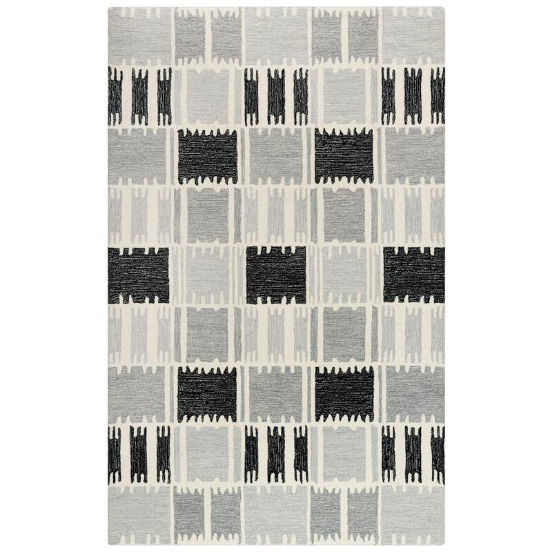 Rivera Gray 5' x 8' Hand-Tufted Rug