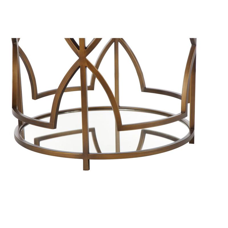 Bristol Round Side Table Brass