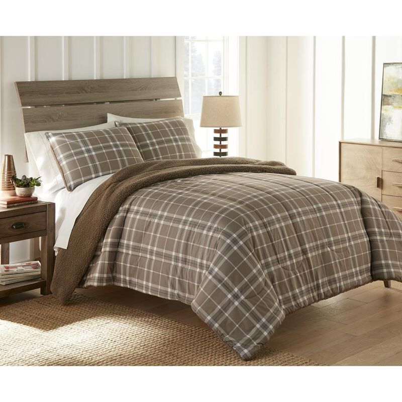 Micro Flannel Reverse to Sherpa Comforter Set