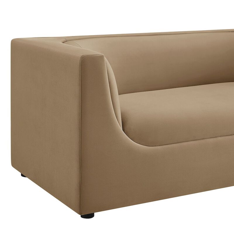Hilda 67" Curved Back Performance Velvet Loveseat image number 6