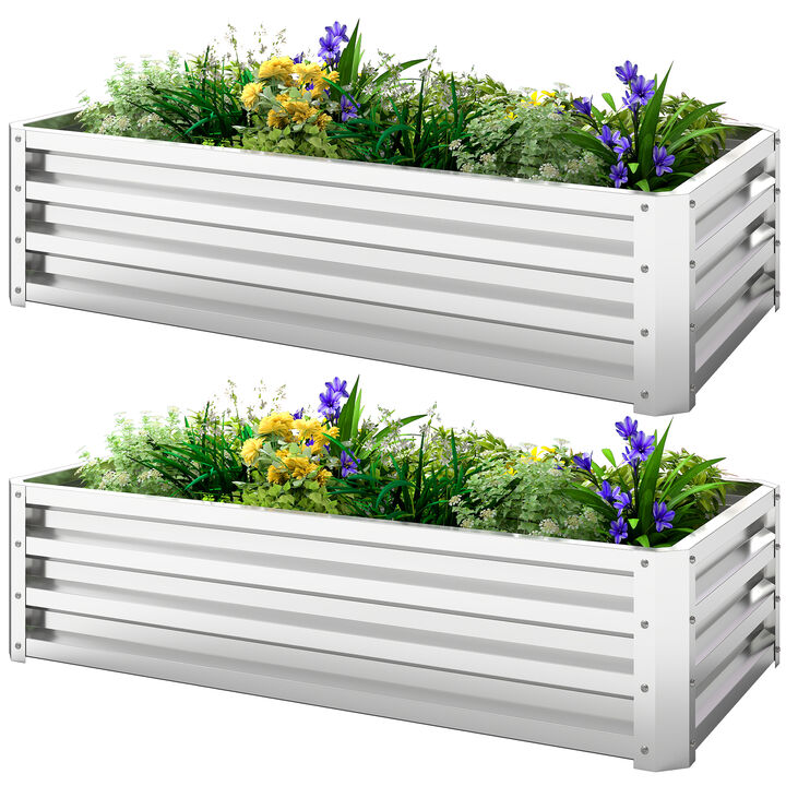 Hivvago 4' x 2' Raised Garden Bed for Vegetables and Herbs