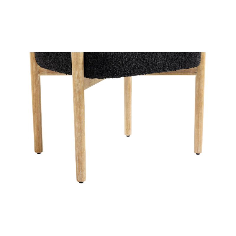 Meridian Furniture Hyatt Black Boucle Fabric Dining Chair