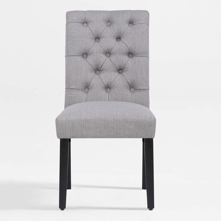 WestinTrends Upholstered Button Tufted Dining Chair