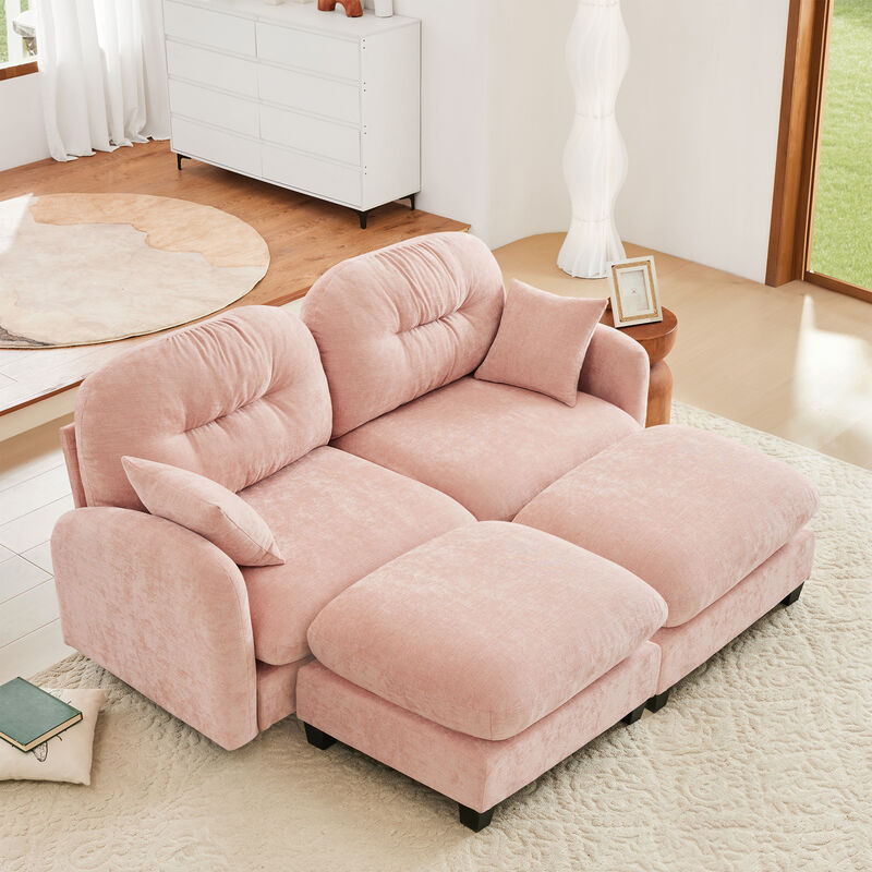Merax Cloud Sectional Couches,Premium Chenille Fabric Paired With Soft Throw Pillows image number 1