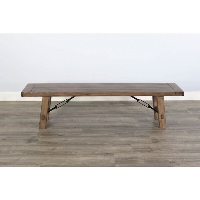 Sunny Designs Bench with Turnbuckle, Wood Seat image number 2