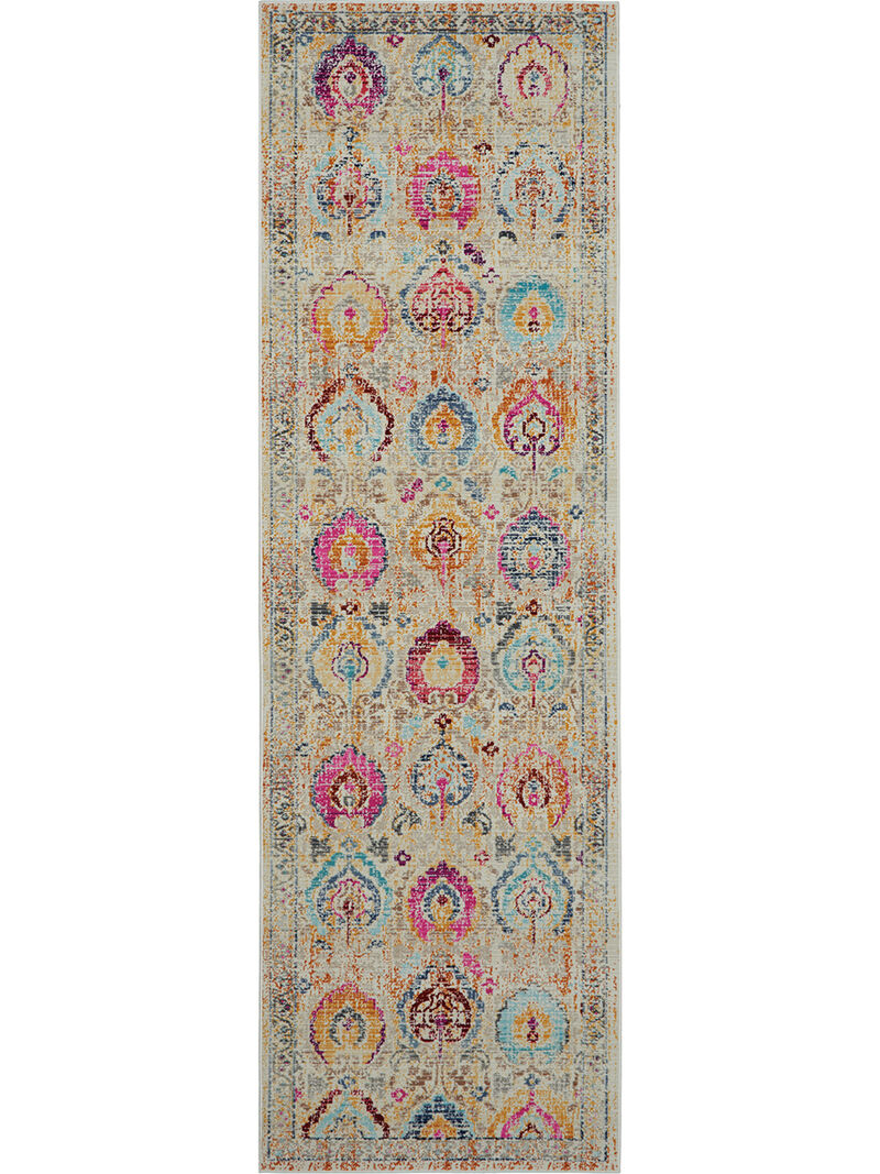 Vintage Kashan VKA04 Ivory/Multicolor 2' x 6' Rug