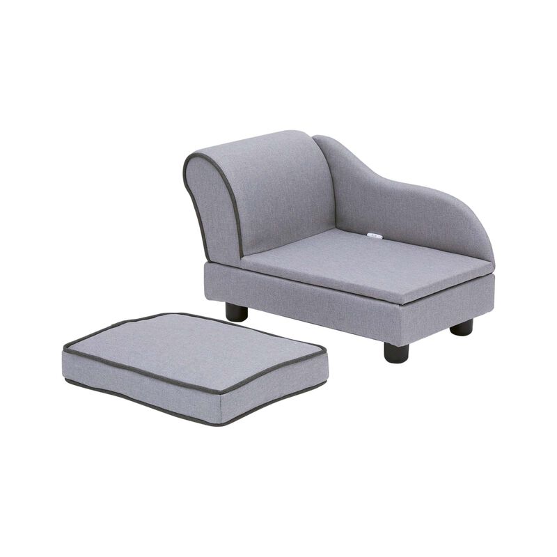 Ivan Chaise Lounge with Storage for Cats and Small Dogs, Light Gray image number 2