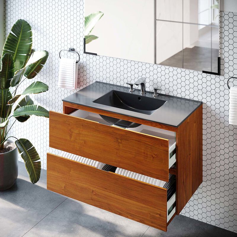 Scenic 36" Wall-Mount Bathroom Vanity image number 8