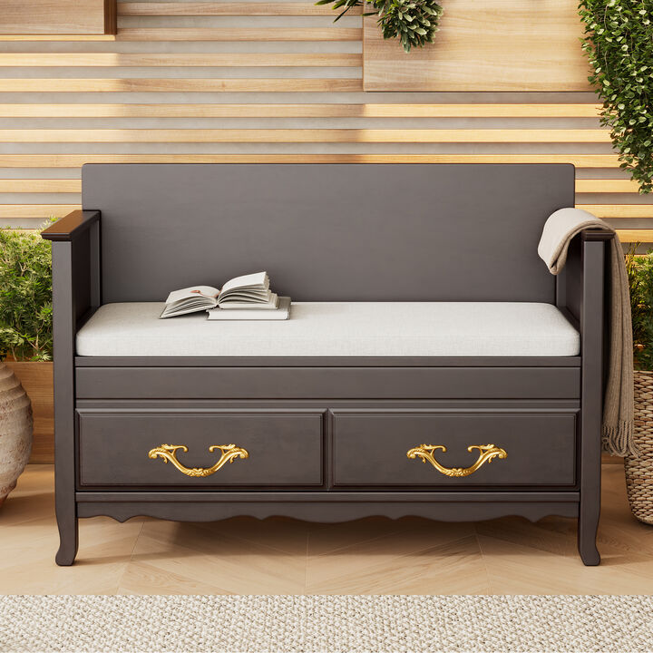 Merax Shoe Bench with Hidden Storage