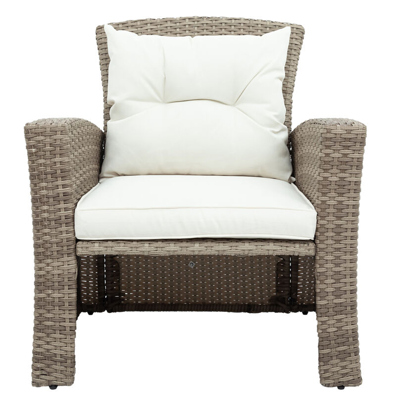 Streamdale 4-Piece Outdoor Wicker Conversation Set