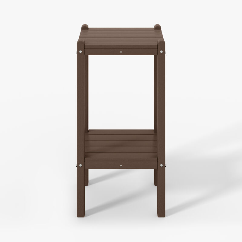 WestinTrends 36" Outdoor Adirondack HDPE 2-Tier Patio Side Table