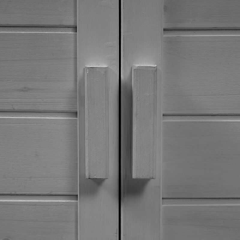 Garden Potting Bench with Storage Shelf, Drawer & Cabinet, Fir Wood Workstation